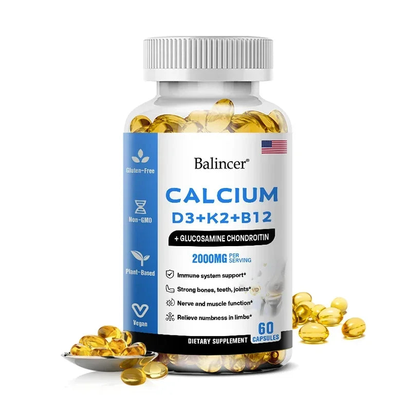 Gttend Calcium Supplement with Vitamins D3+K2+B12