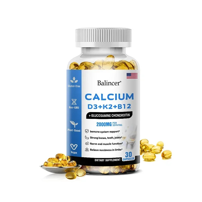 Gttend Calcium Supplement with Vitamins D3+K2+B12