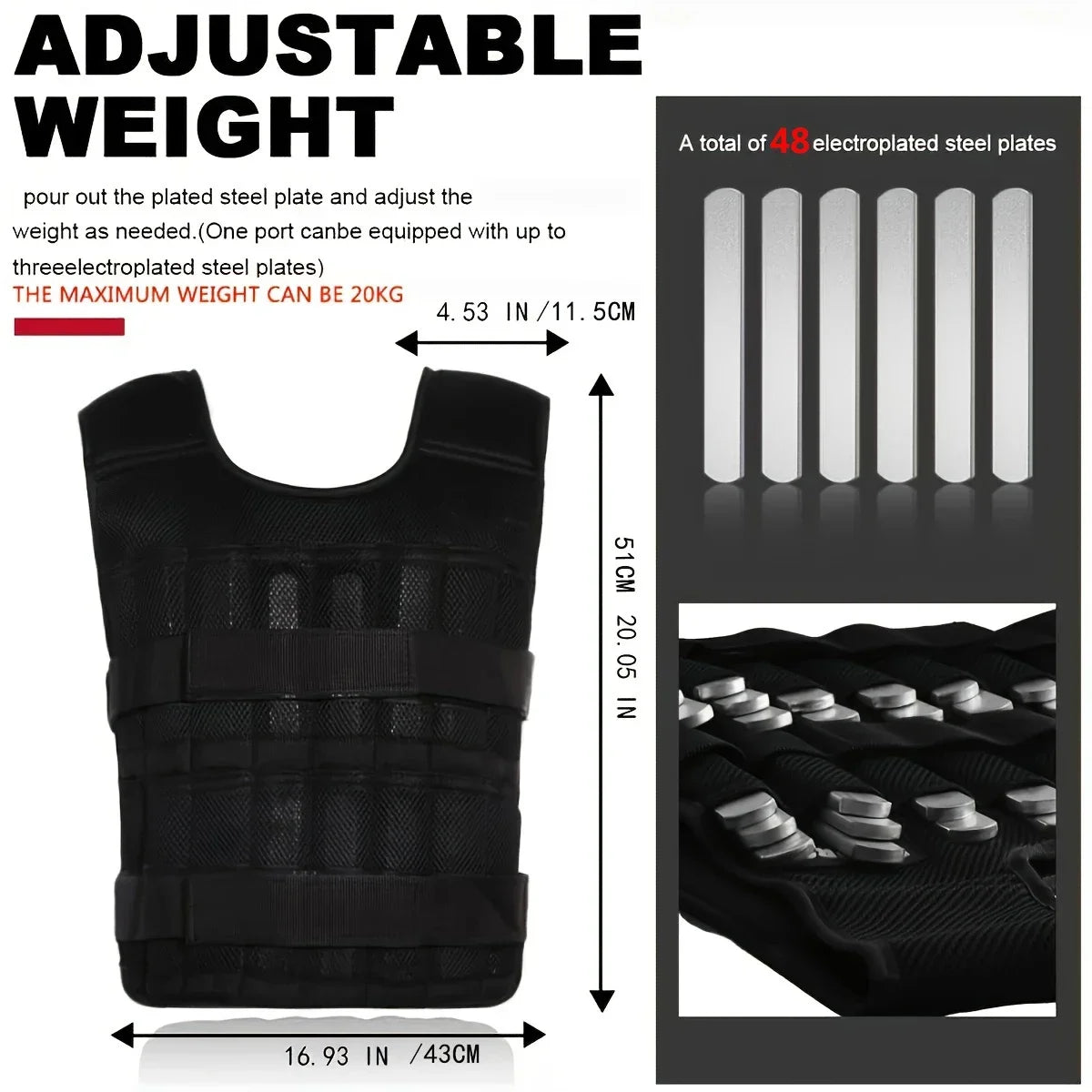 Gttend Adjustable Weight Vest
