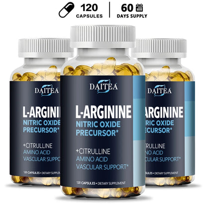 Gttend L-Arginine Supplement - For energy, strength and endurance support during exercise | Muscle Mass, Non-GMO