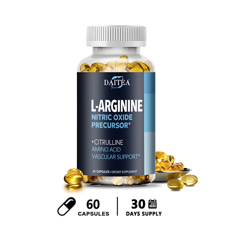 Gttend L-Arginine Supplement - For energy, strength and endurance support during exercise | Muscle Mass, Non-GMO
