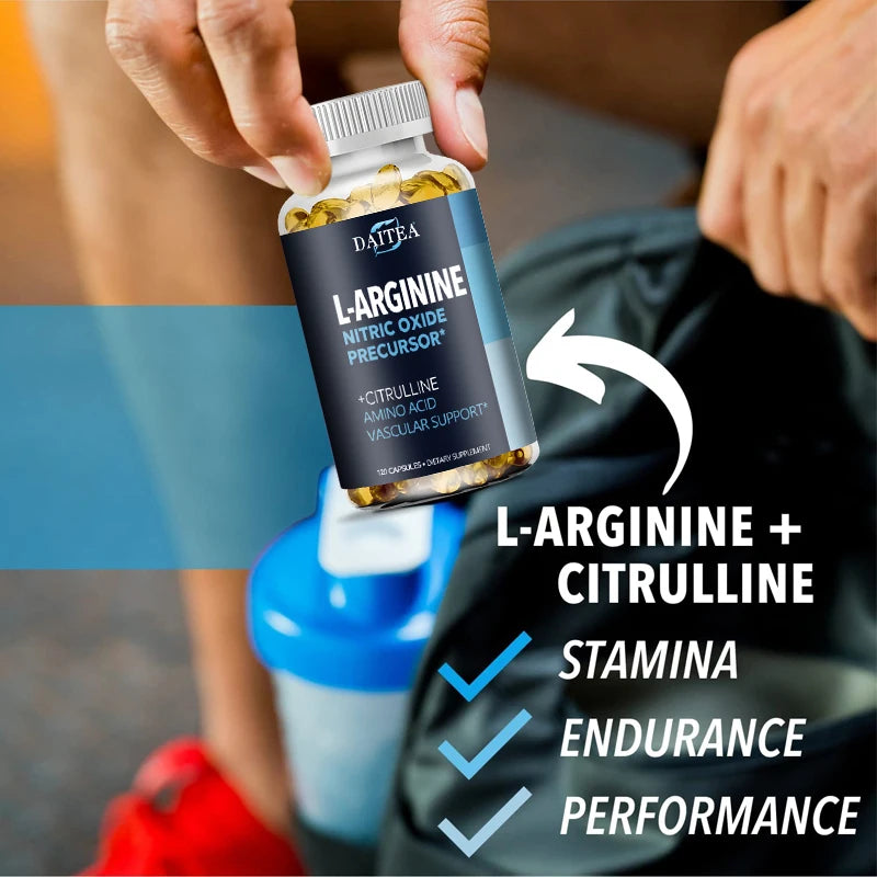 Gttend L-Arginine Supplement - For energy, strength and endurance support during exercise | Muscle Mass, Non-GMO