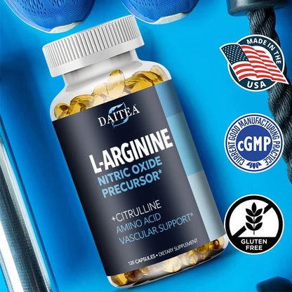 Gttend L-Arginine Supplement - For energy, strength and endurance support during exercise | Muscle Mass, Non-GMO