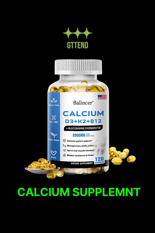 Gttend Calcium Supplement with Vitamins D3+K2+B12